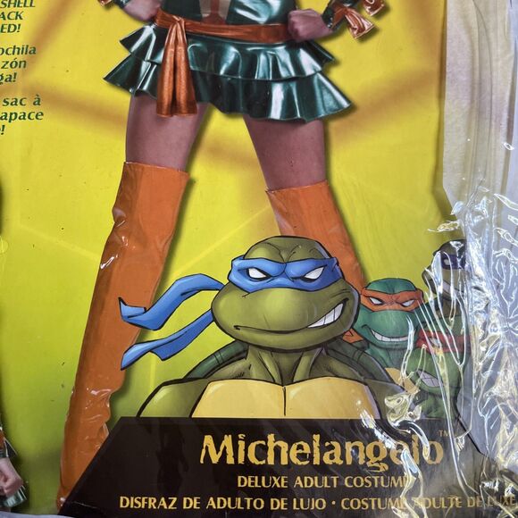 Halloween Costume Women’s TMNT Michelangelo Size S Teenage Mutant Ninja Turtles - Picture 4 of 6